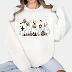 Truien & Vesten Dames*Margareta - Luchtige Damestrui voor Zomer met Hondenprint