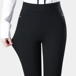 Broeken & Rokken Dames*Margot - Stretch broek met hoge taille voor de zomer
