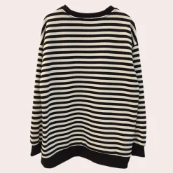 Truien & Vesten Dames*MARIA - Comfortabele Gestreepte Trui voor Dames Zwart