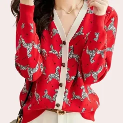 Truien & Vesten Dames*MARIA - Trendy Zomervest voor Dames Rood