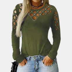 Topjes & Shirts Dames*Mariel - Stijlvolle dames top met modieus uitgesneden design voor de zomer