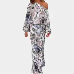 Jurken & Jumpsuits Dames*Marielle - Zomerse bedrukte tweedelige damesset