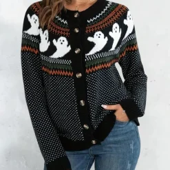 Truien & Vesten Dames*Marika - Zomerse Spookachtige Gebreide Cardigan Zwart