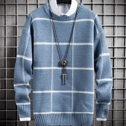 Truien & Vesten Heren*Marinos - Luchtige geruite coltrui voor heren, perfect voor de zomer