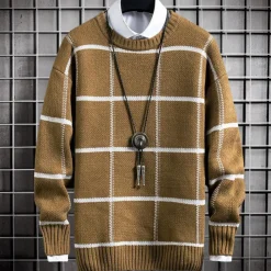 Truien & Vesten Heren*Marinos - Luchtige geruite coltrui voor heren, perfect voor de zomer