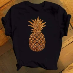 Topjes & Shirts Dames*Marisol – Levendige Ananasprint Zomershirt voor Dames