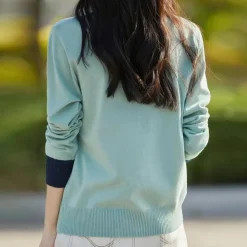 Truien & Vesten Dames*MARIYA - Elegante Gebreide Zomertrui voor Dames Lichtblauw