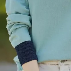 Truien & Vesten Dames*MARIYA - Elegante Gebreide Zomertrui voor Dames Lichtblauw