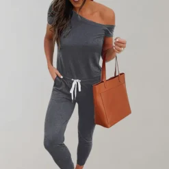 Jurken & Jumpsuits Dames*Marjut - Lente/Zomer Damesjumpsuit met trekkoord
