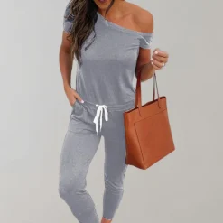Jurken & Jumpsuits Dames*Marjut - Lente/Zomer Damesjumpsuit met trekkoord