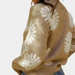 Truien & Vesten Dames*MARLEY - Modieuze Gebreide Zomertop voor Dames Beige