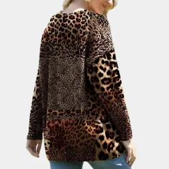 Truien & Vesten Dames*MARTHA - Unieke Dames Zomertrui met Luipaardprint Bruin