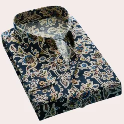 Shirts Heren*Marti - Stijlvol gebloemd herenoverhemd voor de zomer