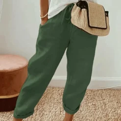 Broeken & Rokken Dames*MARTINA - Comfortabele zomerbroek met trekkoord