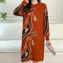 Jurken & Jumpsuits Dames*MARTINE - Zomerse Klassieke Jurk voor Dames Rood