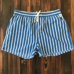 Broeken Heren*Marty - Stijlvolle gestreepte zwemshorts voor mannen - Zomereditie