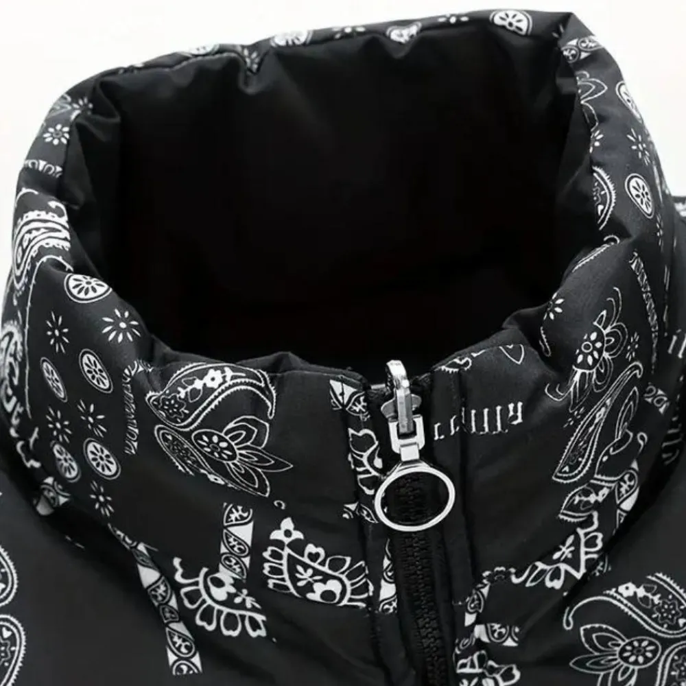 Jassen Heren*Maslen - Stijlvol Reversibel Herenjack in Paisley Zwart