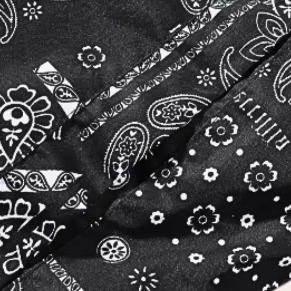 Jassen Heren*Maslen - Stijlvol Reversibel Herenjack in Paisley Zwart