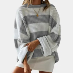 Truien & Vesten Dames*Mathilde - Gestreepte oversized damestrui voor de zomer