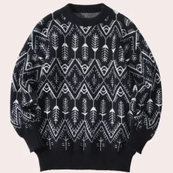 Truien & Vesten Heren*MAURO - Casual Trui voor Heren Zwart