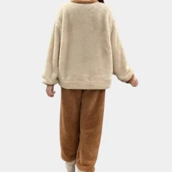 Sets Dames*MELEK - Luxe Zomerse Pyjamaset voor Dames Bruin