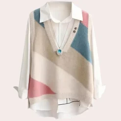 Truien & Vesten Dames*MELODIE - Trendy Gebreid Zomer Vest voor Dames