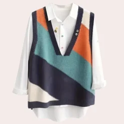 Truien & Vesten Dames*MELODIE - Trendy Gebreid Zomer Vest voor Dames