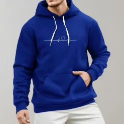 Jassen Heren*Micha - Zomerse Herenhoodie met Hartjesprint