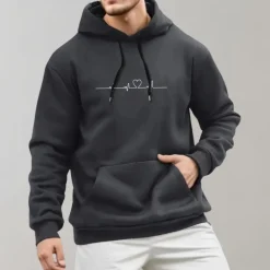 Jassen Heren*Micha - Zomerse Herenhoodie met Hartjesprint