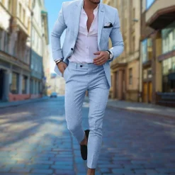 Sets Heren*Michael - Slim fit heren zomerpak