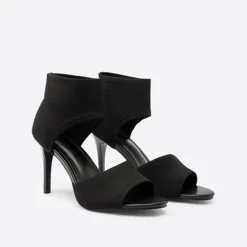 Damesschoenen*MICHALINA - Modieuze zomerse hoge hakken Zwart