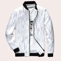 Jassen Heren*Michalis - Modieus lichtgewicht zomer herenjack Wit