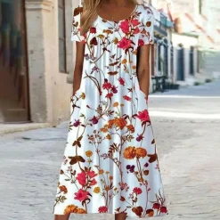 Jurken & Jumpsuits Dames*MINA - Casual bloemenjurk voor de zomer