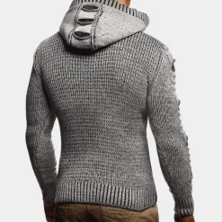 Truien & Vesten Heren*MIRO - Geraffineerd Capuchonvest voor Heren - Perfect voor de Lente en Zomer Grijs