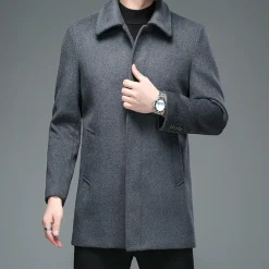 Jassen Heren*MISAEL - Nette en lange jas voor heren