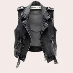 Truien & Vesten Dames*Modern damesvest voor de zomer Zwart