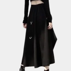 Broeken & Rokken Dames*Moderne en asymmetrische stijlvolle zomerrok voor dames Zwart