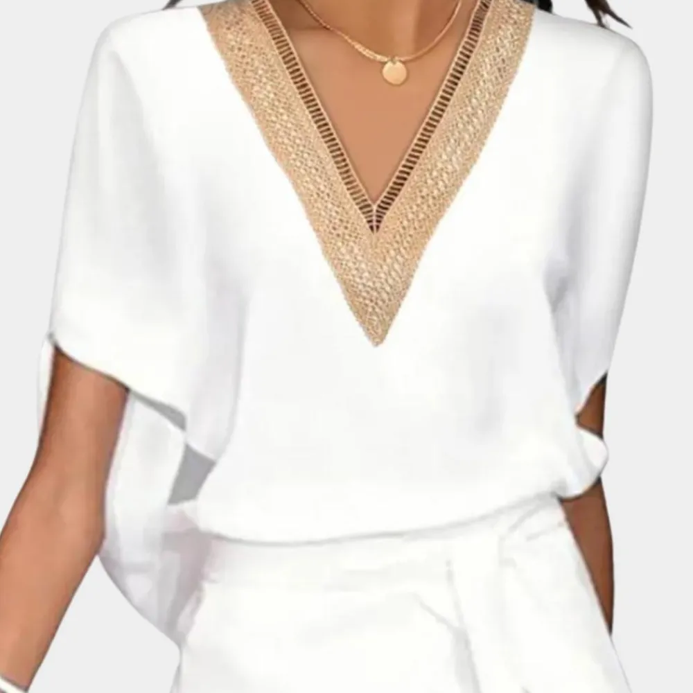 Jurken & Jumpsuits Dames*Moderne zomerse midi-jurk met v-hals voor dames Wit