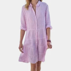 Jurken & Jumpsuits Dames*Modieuze gestreepte zomerjurk voor dames