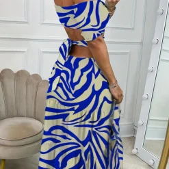 Jurken & Jumpsuits Dames*Modieuze off-shoulder zomerjurk voor dames