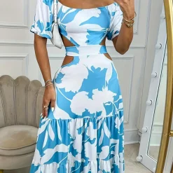 Jurken & Jumpsuits Dames*Modieuze off-shoulder zomerjurk voor dames