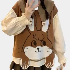 Truien & Vesten Dames*NAHARA - Elegante Zomerse Trui voor Dames Bruin