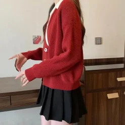 Truien & Vesten Dames*NANCY - Elegante Gebreide Zomerse Trui voor Dames Rood