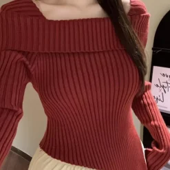 Truien & Vesten Dames*NANCY - Luxe Zomerse Trui voor Dames Rood