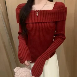 Truien & Vesten Dames*NANCY - Luxe Zomerse Trui voor Dames Rood