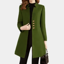 Jassen Dames*Natalie - Tijdloze damesjas met één rij knopen voor de zomer
