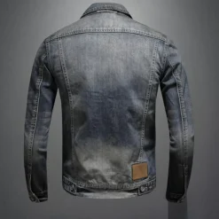 Jassen Heren*NATHAN - Stijlvol Zomers Spijkerjack voor Heren Blauwgrijs