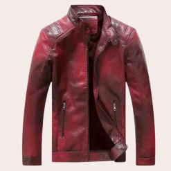 Jassen Heren*Nathaniel - Klassieke herenjas met opstaande kraag voor de lente en zomer Rood