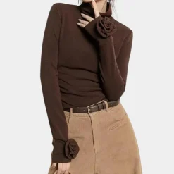 Topjes & Shirts Dames*NAYRA - Elegante Overhemd voor Dames Bruin