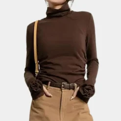 Topjes & Shirts Dames*NAYRA - Elegante Overhemd voor Dames Bruin